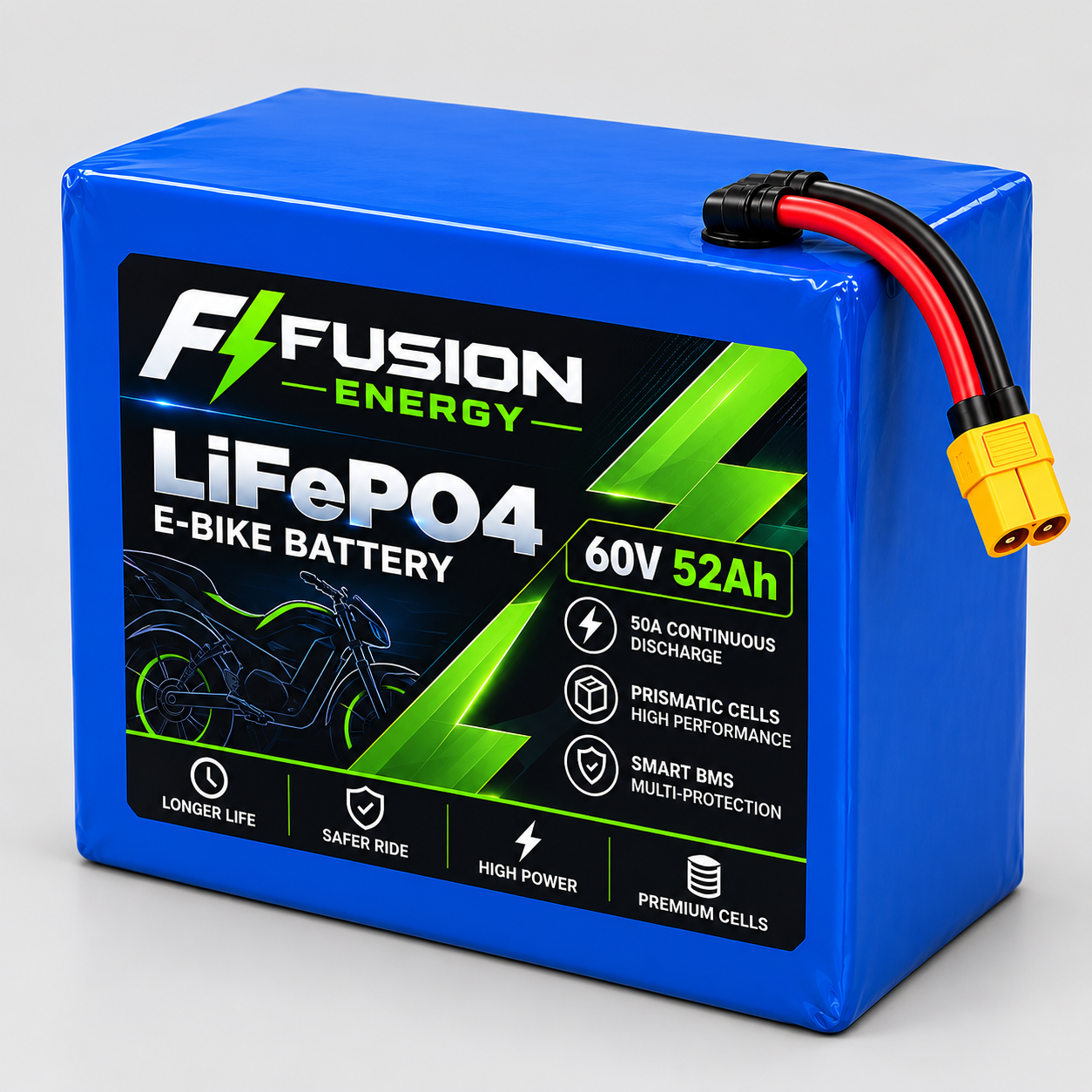 60V 52Ah LiFePO4 E-Bike Battery