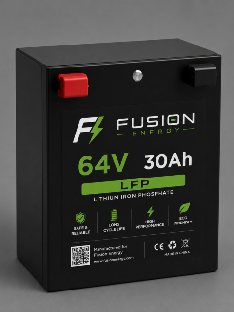 Fusion Energy 64V 30Ah LFP Battery for Electric Bikes (Waterproof)