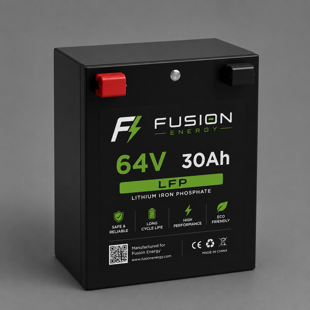 Fusion Energy 64V 30Ah LFP Battery for Electric Bikes (Waterproof)